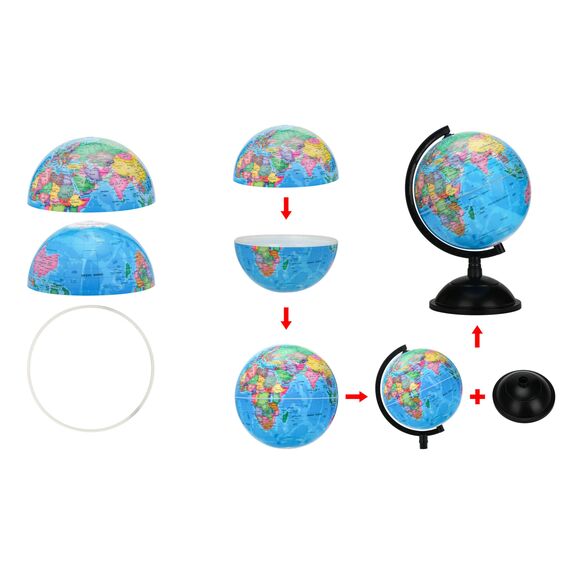 Exerz 20cm Schülerglobus, Lehrmaterial Globen - Deutsche Karte - Globus Kinder Bildung Drehbarer - Pädagogische/Geografische