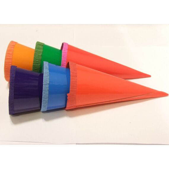 18 (3x 6Stk) Deko Schultüte Dekotüten 12cm lang