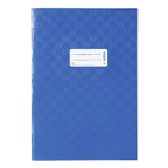 HERMA 19997 Heftumschläge A4 Bast Sortiment, 10 Stück, Hefthüllen mit Beschriftungsetikett & Baststruktur aus strapazierfähiger & abwischbarer Polypropylen-Folie, Heftschoner Set für Schulhefte farbig