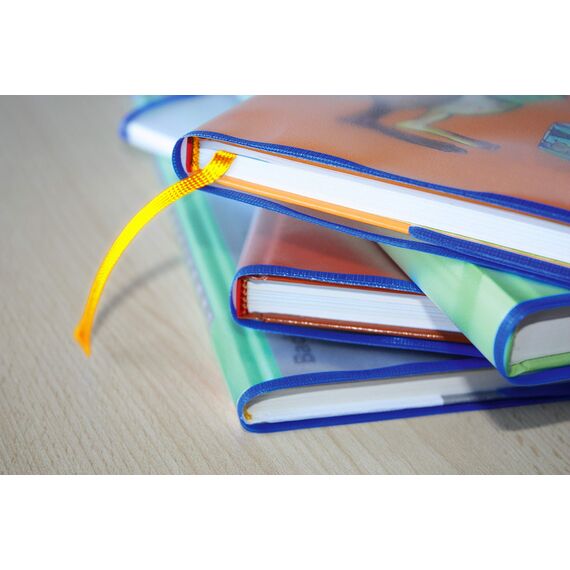 HERMA 20235 Buchumschläge 27 x 54 cm HERMÄX Classic, 10 Stück, Buchhüllen mit Beschriftungsetikett & Kantenschutz aus abwischbarer Polypropylen-Folie, Buchschoner Set für Schulbücher, transparent