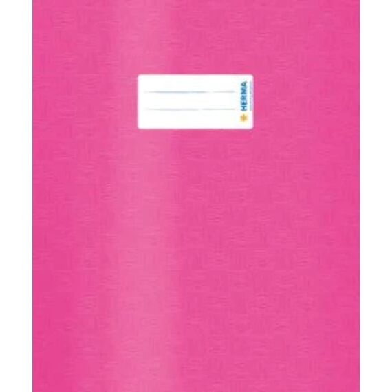 HERMA 7452 Heftumschläge A4 Bast Pink, 25 Stück, Hefthüllen mit Beschriftungsetikett & Baststruktur aus strapazierfähiger & abwischbarer Polypropylen-Folie, Heftschoner Set für Schulhefte, farbig