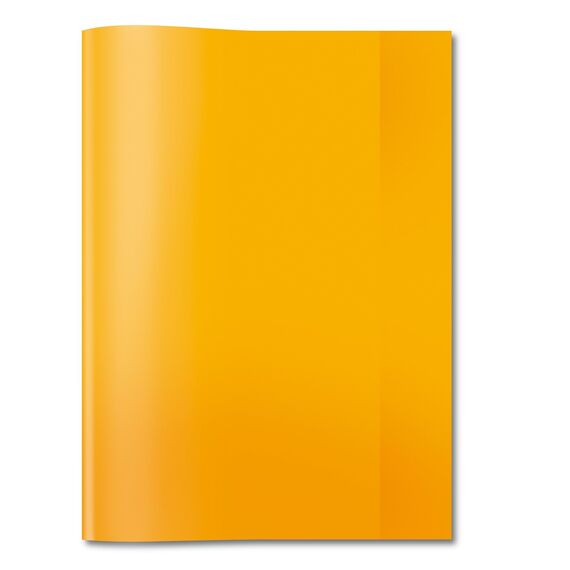HERMA 7494 Heftumschläge A4 Transparent Orange, 25 Stück, Hefthüllen aus strapazierfähiger & abwischbarer Polypropylen-Folie, durchsichtige Heftschoner Set für Schulhefte, farbig