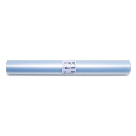 HERMA 7388 Buchschutzfolie nicht klebend transparent, 25 m x 40 cm, reiß- & wasserfest Bucheinschlagfolie, matt genarbte Buchfolie aus robuster Polypropylen-Folie für dauerhaftes Einbinden