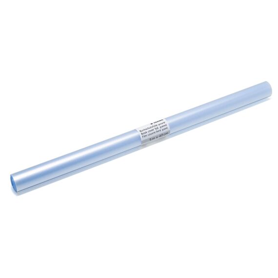 HERMA 7384 Buchschutzfolie nicht klebend transparent, 5 m x 40 cm, reiß- & wasserfest Bucheinschlagfolie, matt genarbte Buchfolie aus robuster Polypropylen-Folie für dauerhaftes Einbinden