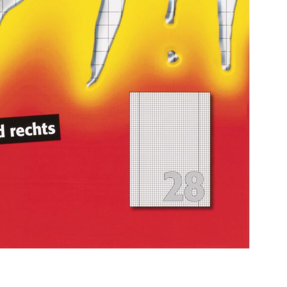 Limit Schulheft A4, 16 Blatt, Lineatur 28, kariert mit Rand, 5 Stück