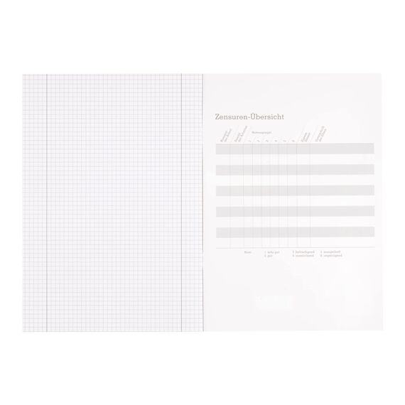 Limit Schulheft A4, 16 Blatt, Lineatur 28, kariert mit Rand, 5 Stück