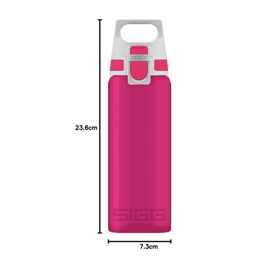 Sigg Total Color Berry Trinkflasche (0.6 L), schadstofffreie und auslaufsichere Trinkflasche, leichte und bruchfeste Trinkflasche aus Tritan
