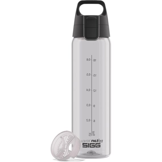 Sigg - Tritan Trinkflasche - Total Color ONE Transparent - Für Kohlensäurehaltige Getränke Geeignet - Spülmaschinenfest - Auslaufsicher - Leicht - BPA-frei - 0.75L