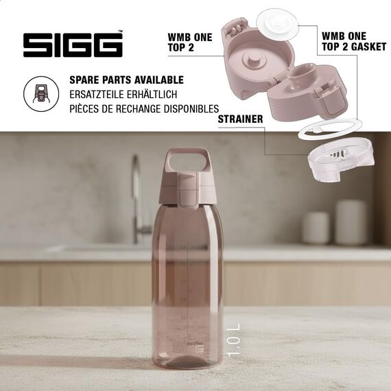 Sigg - Tritan Trinkflasche - Total Color ONE Dusk - Für Kohlensäurehaltige Getränke Geeignet - Spülmaschinenfest - Auslaufsicher - Leicht - BPA-frei - Dusk - 0.75L