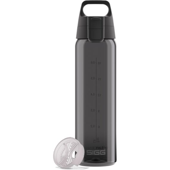 Sigg - Tritan Trinkflasche - Total Color ONE Anthracite - Für Kohlensäurehaltige Getränke Geeignet - Spülmaschinenfest - Auslaufsicher - Leicht - BPA-frei - Grau - 0.75L