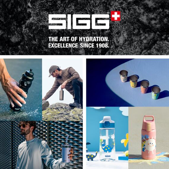 Sigg Total Color Berry Trinkflasche (0.6 L), schadstofffreie und auslaufsichere Trinkflasche, leichte und bruchfeste Trinkflasche aus Tritan