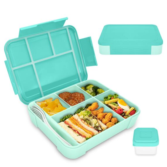 IJIAMY Brotdose Kinder mit Fächern, Bento Box Kinder, Auslaufsicher Lunchbox Kinder, Brotbox für Mädchen & Jungen, Snackbox, Perfekt für Schule, Kindergarten & Ausflüge