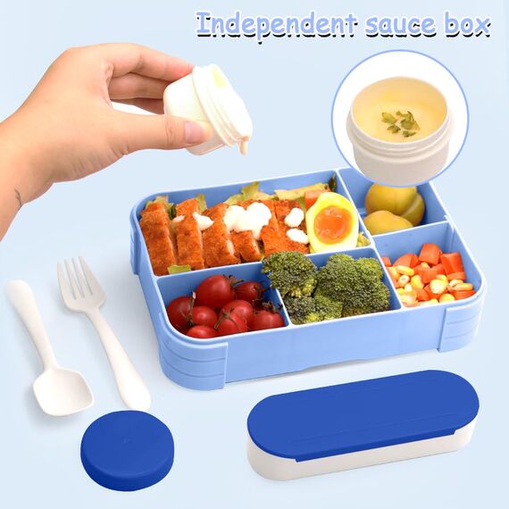 IJIAMY Brotdose Kinder mit Fächern, Bento Box Kinder, Auslaufsicher Lunchbox Kinder, Brotbox für Mädchen & Jungen, Snackbox, Perfekt für Schule, Kindergarten & Ausflüge
