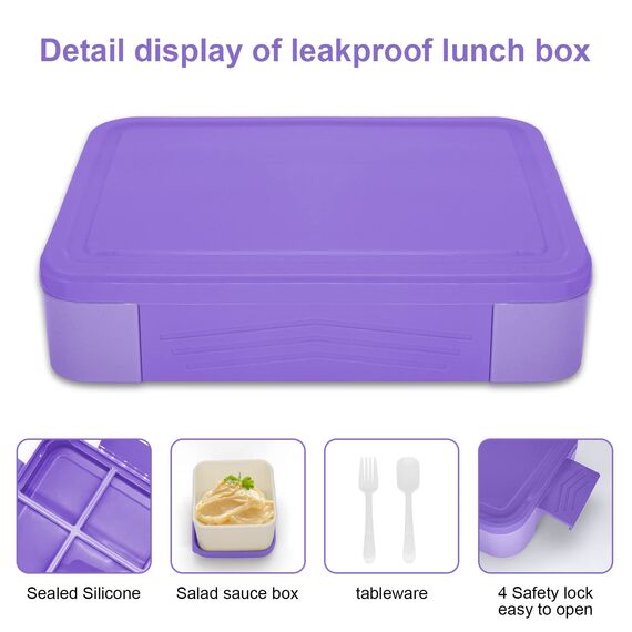 IJIAMY Brotdose Kinder mit Fächern, Bento Box Kinder, Auslaufsicher Lunchbox Kinder, Brotbox für Mädchen & Jungen, Snackbox, Perfekt für Schule, Kindergarten & Ausflüge