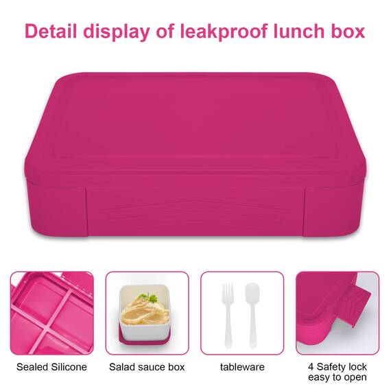 IJIAMY Brotdose Kinder mit Fächern, Bento Box Kinder, Auslaufsicher Lunchbox Kinder, Brotbox für Mädchen & Jungen, Snackbox, Perfekt für Schule, Kindergarten & Ausflüge