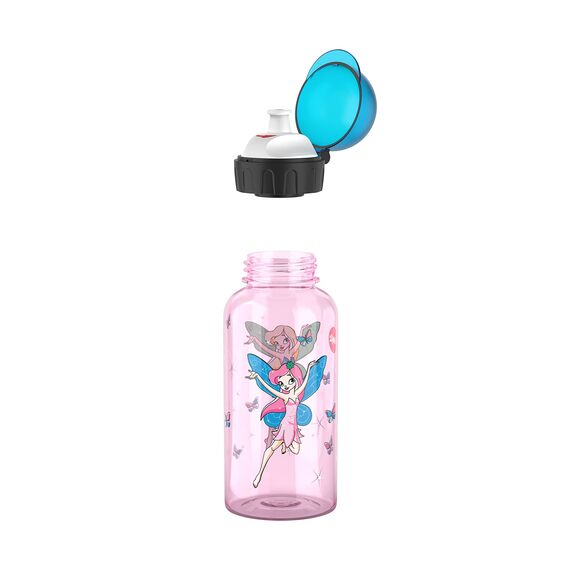 Emsa N30515 Kids Tritan Trinkflasche | Fassungsvermögen: 0,4 Liter | 100% sicher/praktisch/hygienisch/dicht/unbedenklich | cleverer Trinkverschluss | Design: Fairy