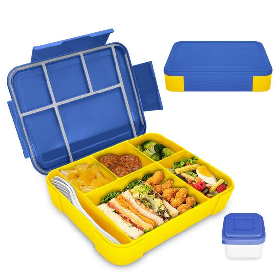 IJIAMY Brotdose Kinder mit Fächern, Bento Box Kinder, Auslaufsicher Lunchbox Kinder, Brotbox für Mädchen & Jungen, Snackbox, Perfekt für Schule, Kindergarten & Ausflüge