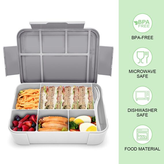 IJIAMY Brotdose Kinder mit Fächern, Bento Box Kinder, Auslaufsicher Lunchbox Kinder, Brotbox für Mädchen & Jungen, Snackbox, Perfekt für Schule, Kindergarten & Ausflüge