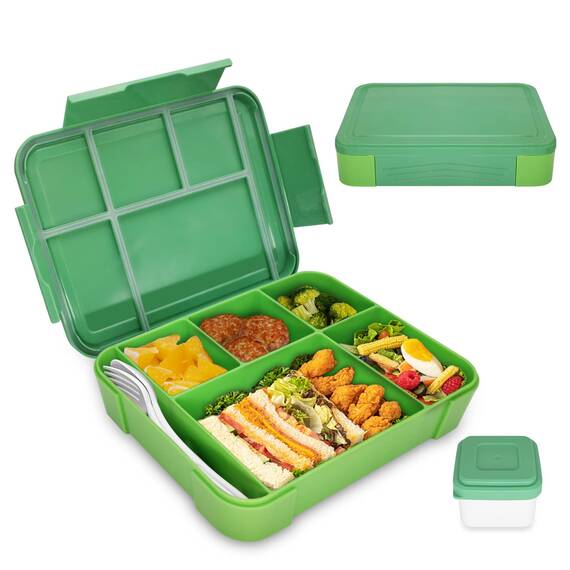 IJIAMY Brotdose Kinder mit Fächern, Bento Box Kinder, Auslaufsicher Lunchbox Kinder, Brotbox für Mädchen & Jungen, Snackbox, Perfekt für Schule, Kindergarten & Ausflüge
