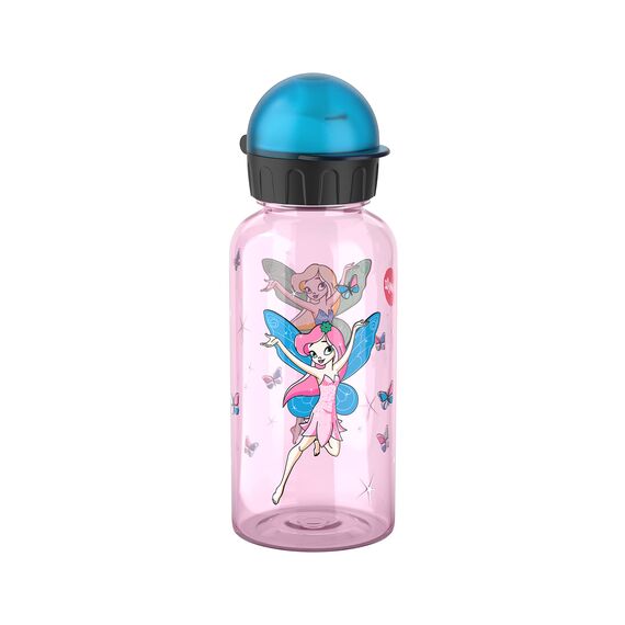 Emsa N30515 Kids Tritan Trinkflasche | Fassungsvermögen: 0,4 Liter | 100% sicher/praktisch/hygienisch/dicht/unbedenklich | cleverer Trinkverschluss | Design: Fairy