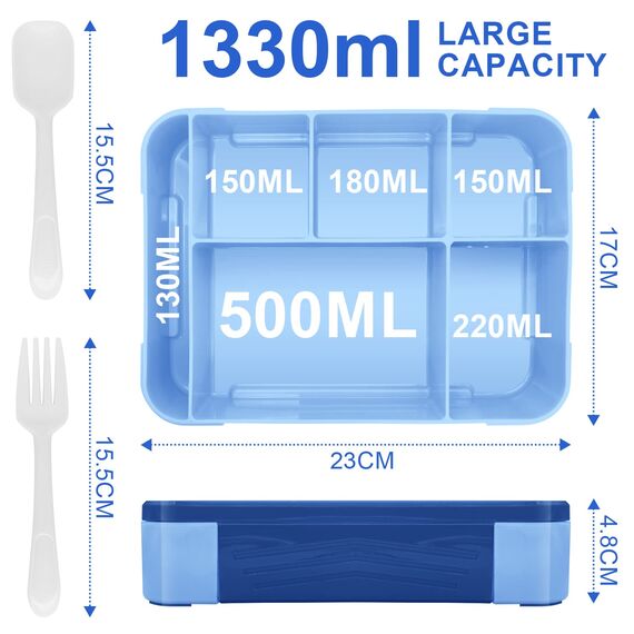 IJIAMY Brotdose Kinder mit Fächern, Bento Box Kinder, Auslaufsicher Lunchbox Kinder, Brotbox für Mädchen & Jungen, Snackbox, Perfekt für Schule, Kindergarten & Ausflüge