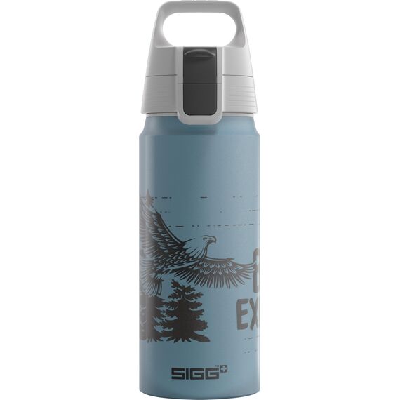 SIGG WMB One Brave Eagle Kinder Trinkflasche (0.6 L), schadstofffreie und auslaufsichere Kinderflasche, federleichte Wasserflasche aus Aluminium