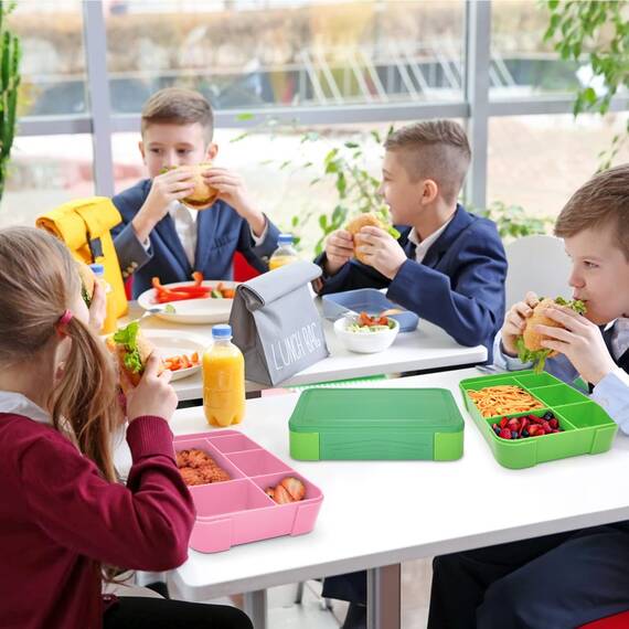 IJIAMY Brotdose Kinder mit Fächern, Bento Box Kinder, Auslaufsicher Lunchbox Kinder, Brotbox für Mädchen & Jungen, Snackbox, Perfekt für Schule, Kindergarten & Ausflüge