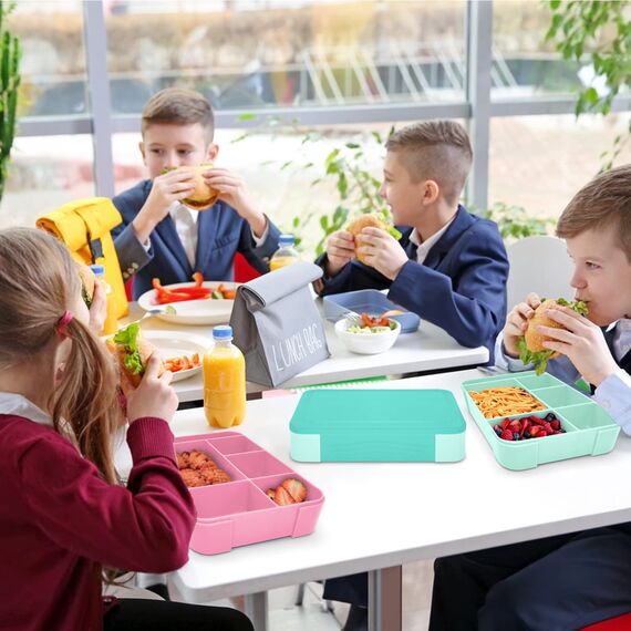 IJIAMY Brotdose Kinder mit Fächern, Bento Box Kinder, Auslaufsicher Lunchbox Kinder, Brotbox für Mädchen & Jungen, Snackbox, Perfekt für Schule, Kindergarten & Ausflüge