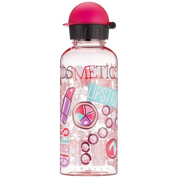 Emsa Kinder-Trinkflasche 518134 | 600 ml | Sicherheitsverschluss | 100 % dicht | BPA frei | Teens Beauty | Tritan, 7.5 x 7.5 x 21.4 cm