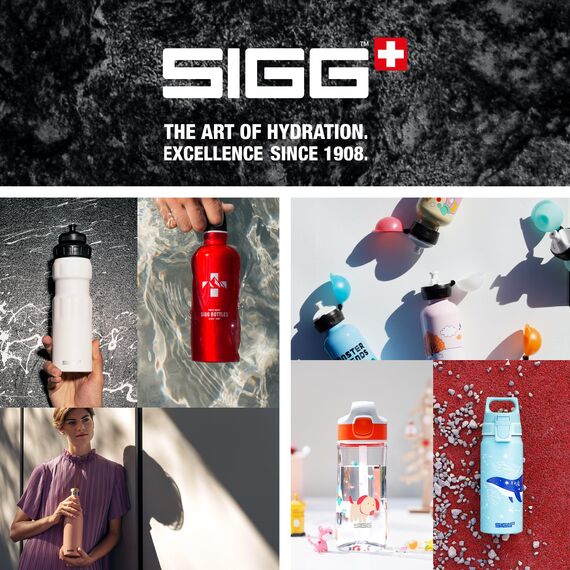 Sigg - Alu Trinkflasche Kinder - WMB ONE Superman Blau - Kohlensäuregeeignet - Auslaufsicher - Federleicht - BPA-frei - Klimaneutral Zertifiziert - Sport & Schule - Blau - 0,6L