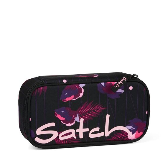 Satch Schlamperbox extra groß inkl. Trennfach Reißverschlussfach Stiftehalter Geodreieck Sichtfenster für Stundenplan Mystic Nights - Lila