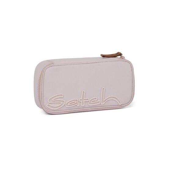 Satch Schlamperbox extra groß inkl. Trennfach Reißverschlussfach Stiftehalter Geodreieck Sichtfenster für Stundenplan Magnolia Dream - Rosa