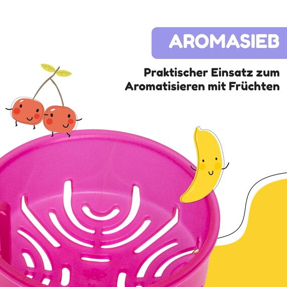 schmatzfatz Sport-Trinkflasche, hält das Wasser kalt, Trinkflaschen für Erwachsene, Kinder, Trinkflasche aus Kunststoff, BPA-frei, wasserdicht, für Herren, Damen, Wasserflasche, 800 ml, Violett