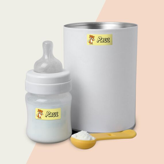 Wraplab Namensaufkleber für Kinder (120 Stück) - Gegenstände & Schule/Kita - Namensschilder für Schulsachen, personalisiert und spülmaschinenfest (Motor)