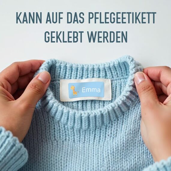 Wraplab Namensaufkleber für Kinder (120 Stück) - Gegenstände & Schule/Kita - Namensschilder für Schulsachen, personalisiert und spülmaschinenfest (Motor)