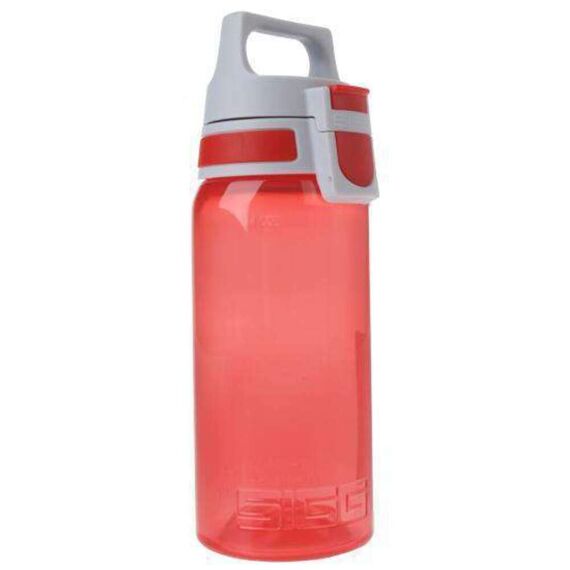 SIGG VIVA ONE Red Kinder Trinkflasche (0.5 L), schadstofffreie Kinderflasche mit auslaufsicherem Deckel, einhändig bedienbare Sporttrinkflasche
