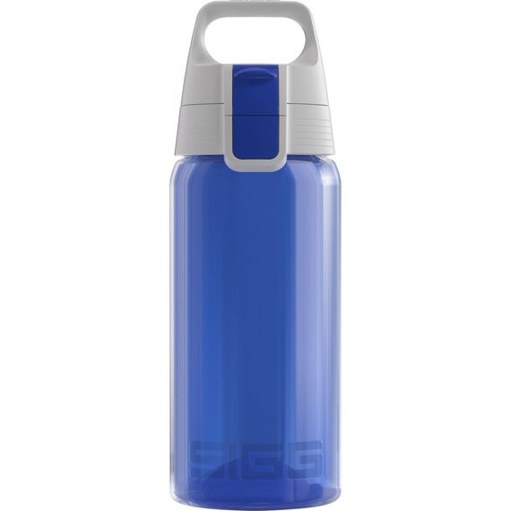 SIGG VIVA ONE Blue Kinder Trinkflasche (0.5 L), schadstofffreie Kinderflasche mit auslaufsicherem Deckel, einhändig bedienbare Sporttrinkflasche, 8629.20, Blau
