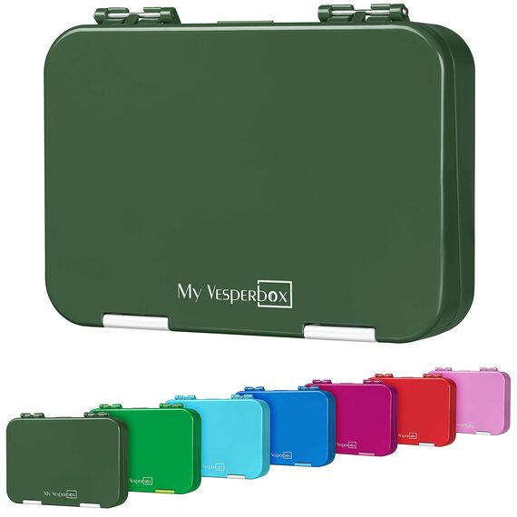 My Vesperbox® Brotdose für Kinder mit Fächern [LEN] - Lunchbox mit Trennfächern - Bento Box - Jausenbox - Brotzeitbox für Schule & Kindergarten - Vesperdose für Jungen & Mädchen