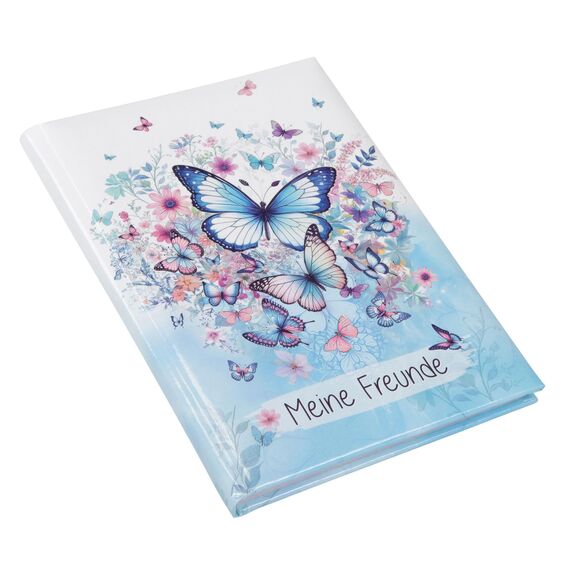 goldbuch 43 155 Freundebuch Schmetterlingsgarten, Freundschaftsbuch im Format DIN A5 mit 84 illustrierte Seiten, für Kita, Hort und Grundschule, für Beste Freunde in der Schulzeit, Kunstdruck Einband