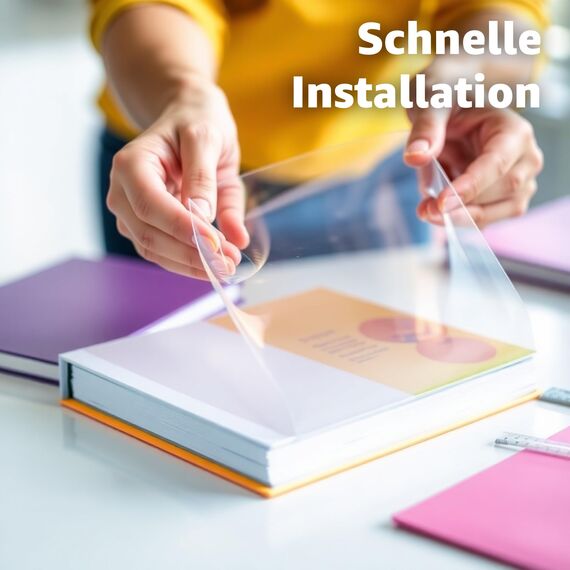 50x Buchumschlag - transparent klar DINA4 - für Bücher, Hefte, Buchhülle & Buchschoner & Hefthülle als Schutz/Heftumschlag für Schule & Büro
