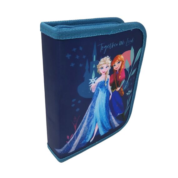 Theonoi Eiskönigin Frozen Kinder Federmäppchen Federtasche Federmappe Mäppchen Etui 2 Fach gefüllt Schulzubehör Einschulung Mädchen (Frozen II)