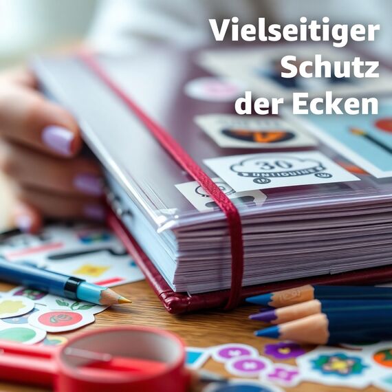 100x Buchumschlag - transparent klar DINA4 - für Bücher, Hefte, Buchhülle & Buchschoner & Hefthülle als Schutz/Heftumschlag für Schule & Büro