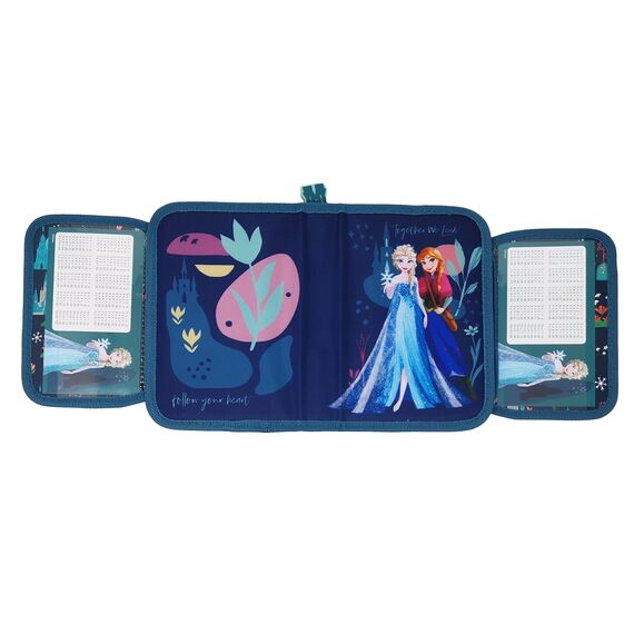 Theonoi Eiskönigin Frozen Kinder Federmäppchen Federtasche Federmappe Mäppchen Etui 2 Fach gefüllt Schulzubehör Einschulung Mädchen (Frozen II)