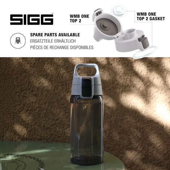 SIGG - Trinkflasche Kinder - Viva One Anthrazit - Für Kohlensäurehaltige Getränke Geeignet - Auslaufsicher - Spülmaschinenfest - BPA-frei - Sport & Schule - Grau - 0,5L