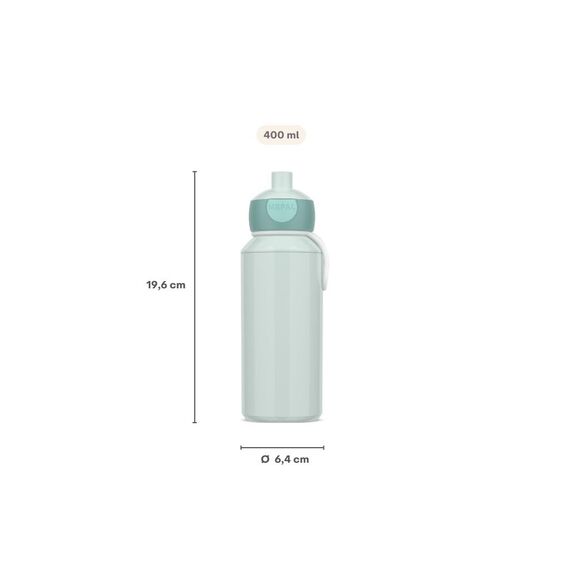 Mepal - Trinkflasche Pop-up Campus - Wasserflasche - Auslaufsichere Flasche für die Schule - Wiederverwendbar - BPA-frei & Spülmaschinenfest - 400 ml - Paw Patrol Pups