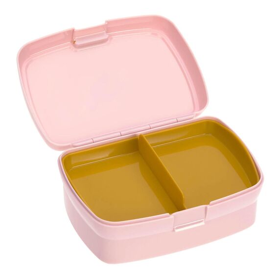 LÄSSIG Kinder Lunchbox Brotdose mit herausnehmbarer Unterteilung, BPA-frei/Adventure Tipi, rosa