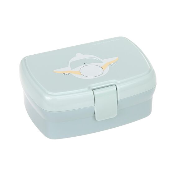 LÄSSIG Kinder Lunchbox Brotdose mit herausnehmbarer Unterteilung, BPA-frei/Lunchbox Tiny Drivers Airplane