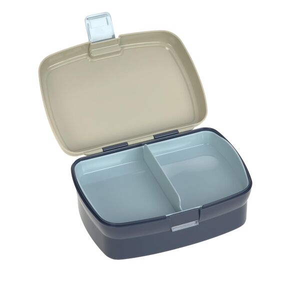 LÄSSIG Kinder Lunchbox Brotdose mit herausnehmbarer Unterteilung, BPA-frei/Cloud
