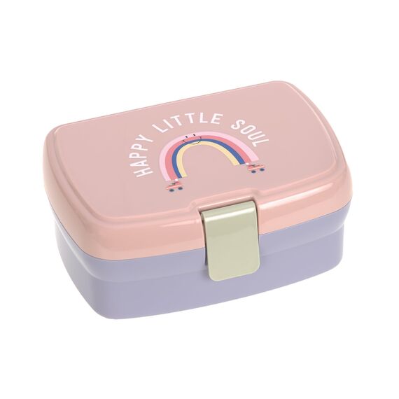 LÄSSIG Kinder Lunchbox Brotdose mit herausnehmbarer Unterteilung, BPA-frei/Rainbow
