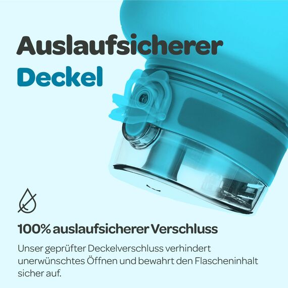Hydracy Trinkflasche mit Fruchteinsatz - 2L Wasserflasche - BPA-freie Trinkflasche mit Zeitmarkierung Auslaufsichere Sportflasche - Kondensationsfrei für Sport und Outdoor